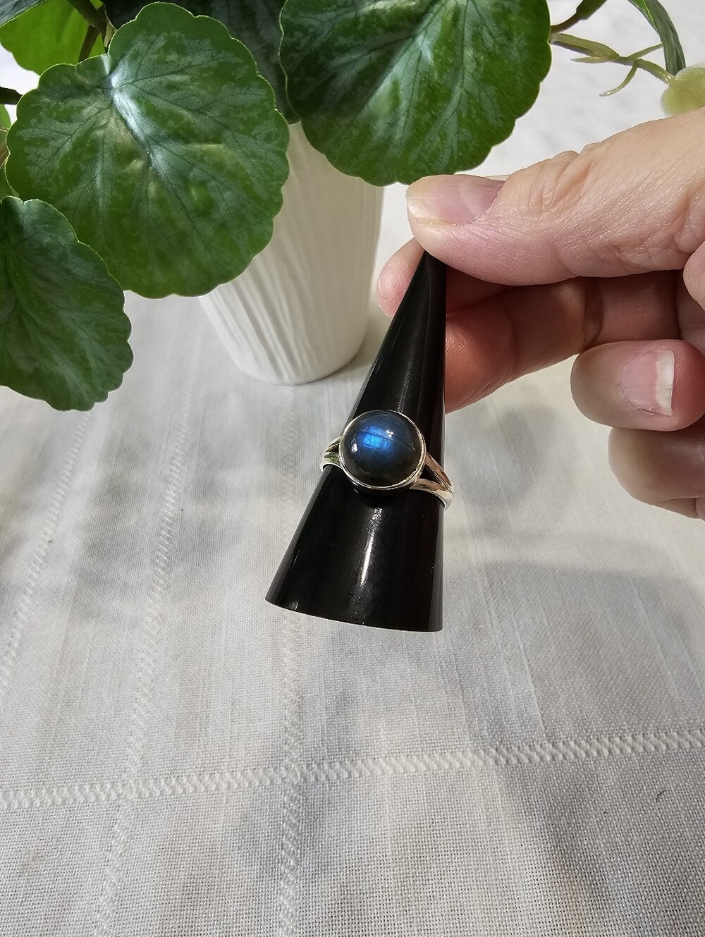 Labradorite Sterling Silver.925 Gemstone Ring - Women Jewelry Size 9